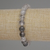 Herkimer Diamond Quartz Bracelet, Smooth Bead 8mm+/-, Length 18cm+/- Stretch