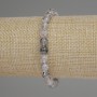 Herkimer Diamond Quartz Bracelet, Smooth Bead 6mm+/-, Length 18cm+/- Stretch