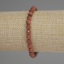 Aventurine 'Golden Sand' Bracelet, Faceted Bead, Diameter 6mm+/-, Length 18cm+/- Stretch