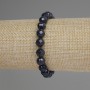 Aventurine 'Cairo Night' Bracelet, Faceted Bead, Diameter 8mm+/-, Length 18cm+/- Stretch