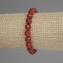 Carnelian Bracelet, Faceted Bead, Diameter 8mm+/-, Length 18cm+/- Stretch
