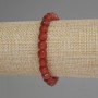 Carnelian Bracelet, Faceted Cube, Diameter 7mm+/-, Length 18cm+/- Stretch