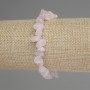 Rose Quartz Chip Bracelet, diameter 6-9x3-5mm+/-, length 18cm+/- stretch