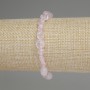 Rose Quartz Tumbled Bracelet, diameter 5-8x6mm+/-, length 18cm+/- stretch