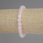 Rose Quartz Faceted Cube Bracelet, diameter 8mm+/-, length 18cm+/- stretch