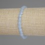 Aquamarine Faceted Coin Bracelet, diameter 6mm+-, length 18cm+- stretch
