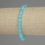 Aquamarine Faceted Coin Bracelet, diameter 6mm+-, length 18cm+- stretch