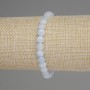 Aquamarine Faceted Coin Bracelet, diameter 6mm+-, length 18cm+- stretch