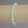 Aquamarine Faceted Ball Bracelet, diameter 6mm+-, length 18cm+- stretch