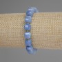 Aquamarine Faceted Cube Bracelet, diameter 8mm+/-, seed beads 3mm+/-, length 18cm+/- stretch