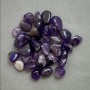 Natural Amethyst Tumbled Stone No Hole 9-16x9-11mm+/- (per 100g+/-)