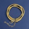 Triple Bracelet Gold-Tone Metal with Extension Chain