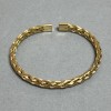 Woven Braid Bracelet Gold-Tone Metal, 68mm+ Diameter