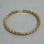 Woven Braid Bracelet Gold-Tone Metal, 68mm+ Diameter