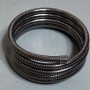 Grey Metal Flexible Spring Bracelet, diameter 68mm+