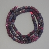 Sapphire Ruby Beads Faceted Cube, 4x4mm+/- Diameter, 40cm+/- Length on a Strand