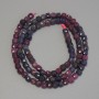 Sapphire Ruby Beads Faceted Cube, 4x4mm+/- Diameter, 40cm+/- Length on a Strand