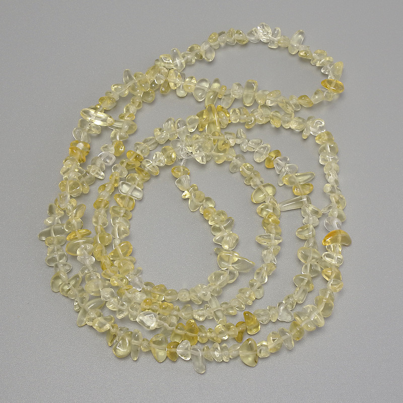 Citrine Chip Beads, Diameter 5-8x2-3mm+/-, Length 78cm+/- on Beading Line