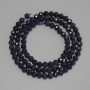 Aventurine 'Cairo Night' Faceted Round Beads, diameter 4mm+/-, length 37cm+/- on a strand