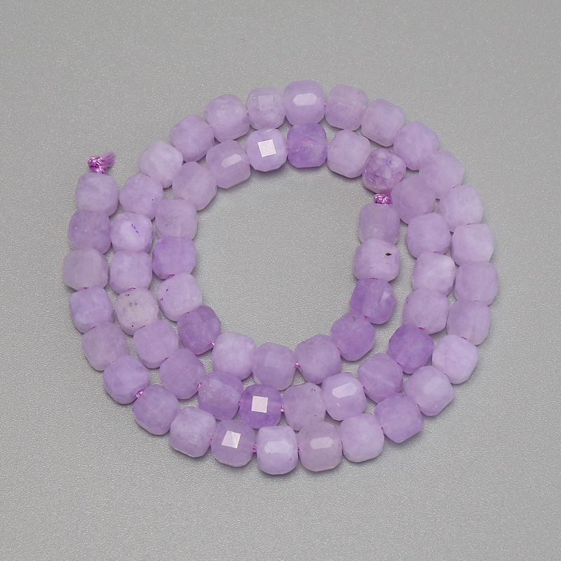 Lavender Amethyst Faceted Cube Beads, diameter 5x5mm+/-, length 30cm+/- on a strand