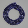 Sodalite Faceted Cube Beads, diameter 4mm+/-, length 40cm+/- on a strand