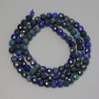 Azurite Faceted Cube Beads, diameter 4mm+/-, length 38cm+/- on a strand