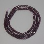 Garnet Beads Faceted Cube, Diameter 3x3mm+/-, Length 40cm+/- on Thread