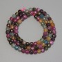 Tourmaline Beads Faceted Cube, Diameter 4-5mm+/-, Length 38cm+/- on Thread