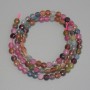 Tourmaline Beads, Faceted Coin, Diameter 4.5mm+/-, Length 38cm+/- on a Strand