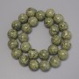 Serpentine Beads Smooth Round 15mm+/-, Length 39cm+/- on Thread