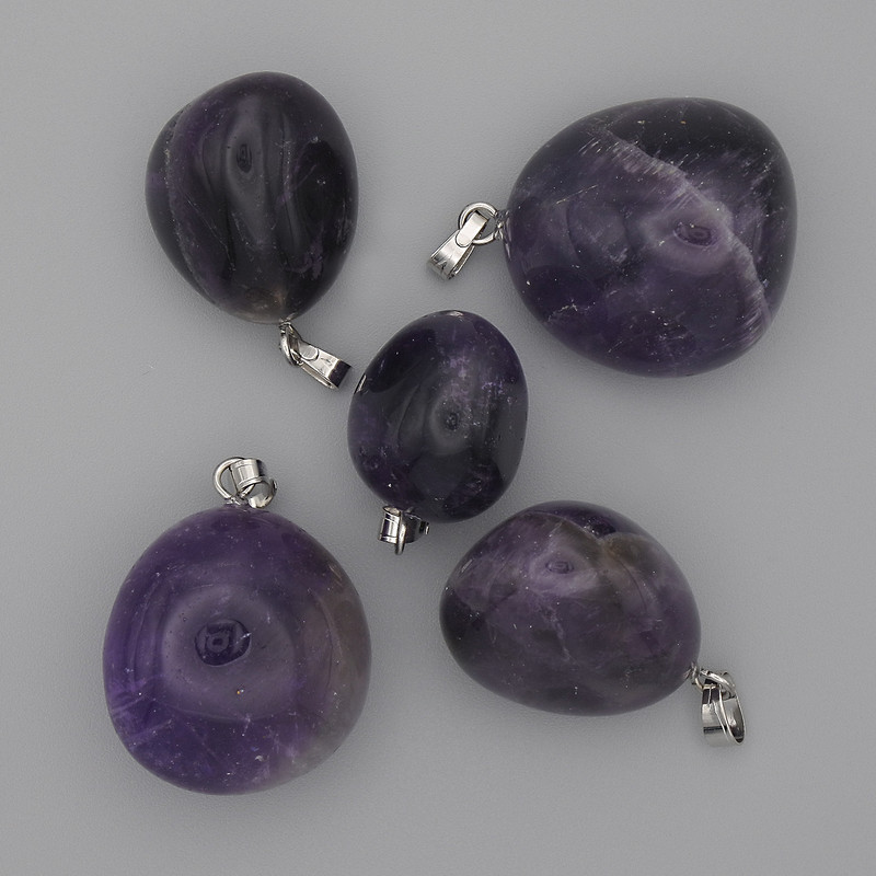 Amethyst Pendant 19-26x16-20mm+/-, length 25-35mm+/- (assorted size)
