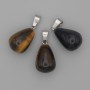 Teardrop Pendant Tiger's Eye 19x13mm+/-, length 29mm+