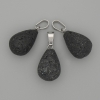 Teardrop Pendant Lava 19x13mm+/-, length 29mm+