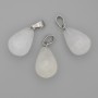 Teardrop Pendant Rock Crystal 19x13mm+/-, length 29mm+
