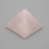 Pyramid Souvenir, Natural Rose Quartz Stone, Length 30x30mm+/-, Width 25mm+