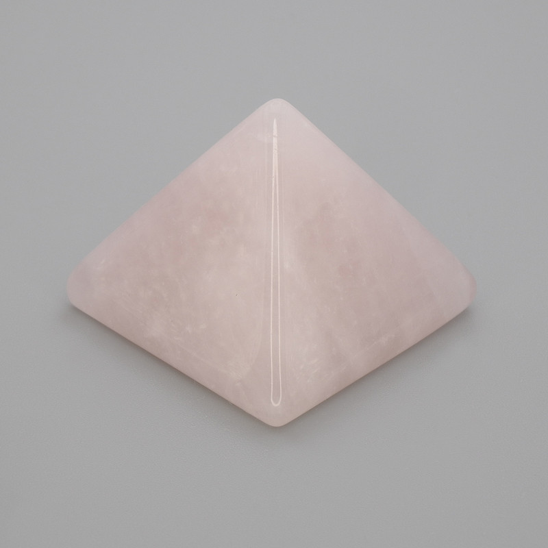 Pyramid Souvenir, Natural Rose Quartz Stone, Length 30x30mm+/-, Width 25mm+