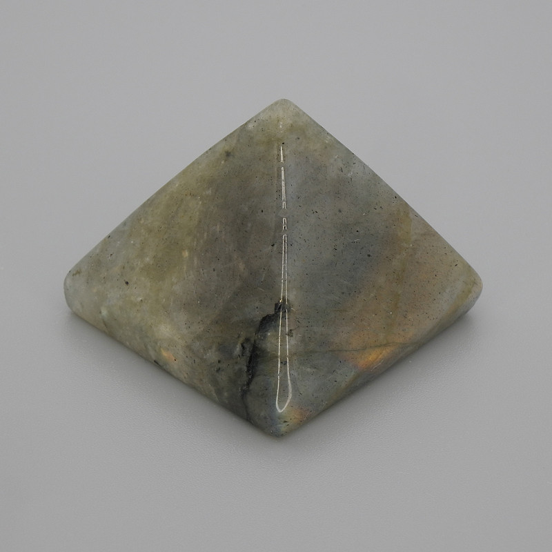 Pyramid Souvenir, Natural Labradorite Stone, Length 30x30mm+/-, Width 25mm+