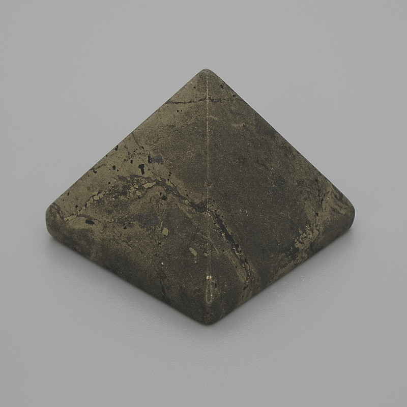 Pyramid Souvenir, Natural Pyrite Stone, Length 30x30mm+/-, Width 25mm+