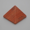 Pyramid Souvenir, Natural Red Jasper Stone, Length 30x30mm+/-, Width 25mm+