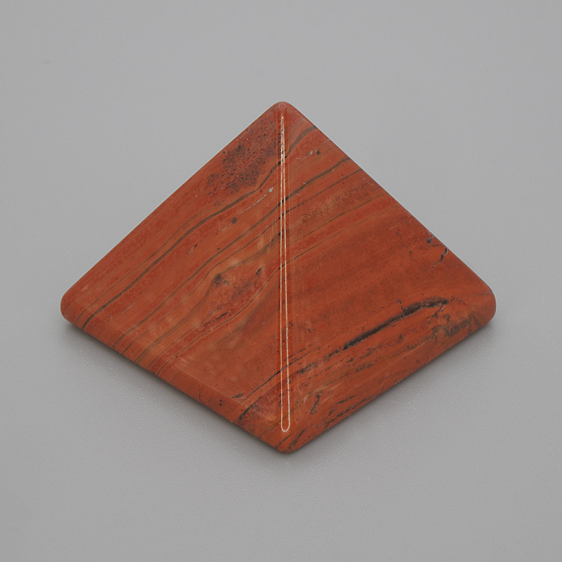 Pyramid Souvenir, Natural Red Jasper Stone, Length 30x30mm+/-, Width 25mm+