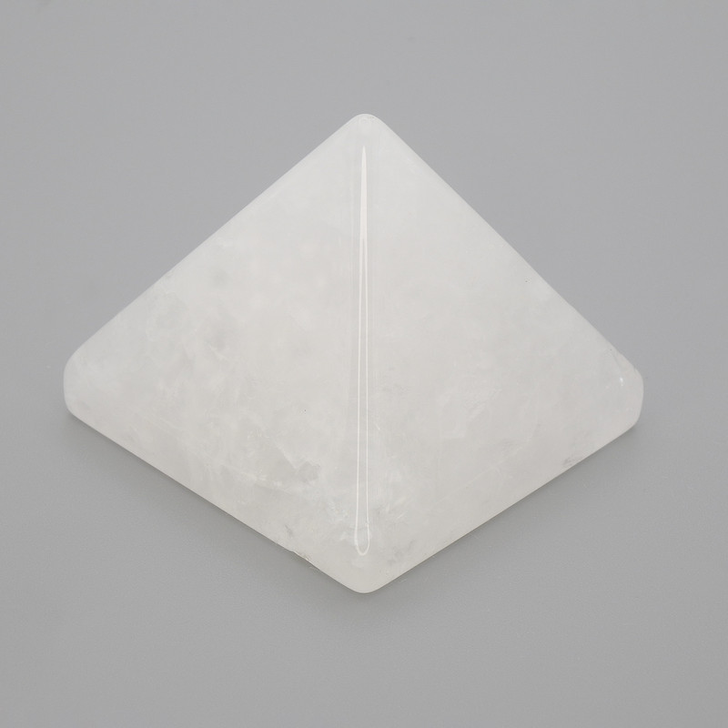 Pyramid Souvenir, Natural Rock Crystal Stone, Length 38x38mm+/-, Width 33mm+
