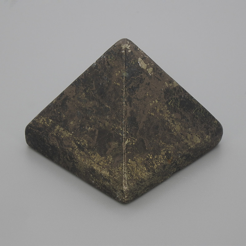 Pyramid Souvenir, Natural Pyrite Stone, Length 38x38mm+/-, Width 33mm+