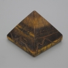Pyramid Souvenir, Natural Tiger's Eye Stone, Length 38x38mm+/-, Width 33mm+