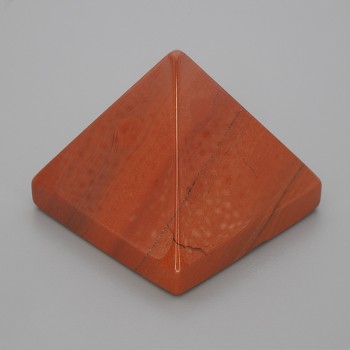 Natural Stone Souvenir Pyramid Red Jasper, 38x38mm+- length, 33mm+ width