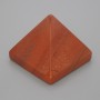 Natural Stone Souvenir Pyramid Red Jasper, 38x38mm+- length, 33mm+ width