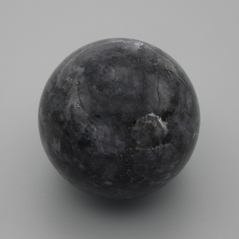 Natural Stone Souvenir Sphere Larvikite, 40mm+ diameter