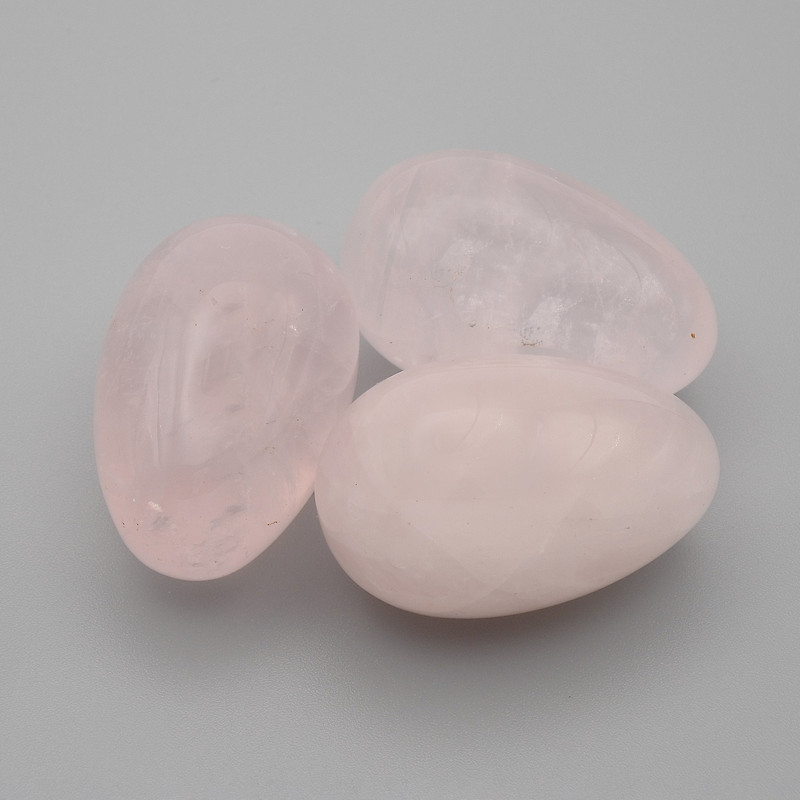 Natural Stone Souvenir Egg, Rose Quartz, diameter 30x20+/-mm