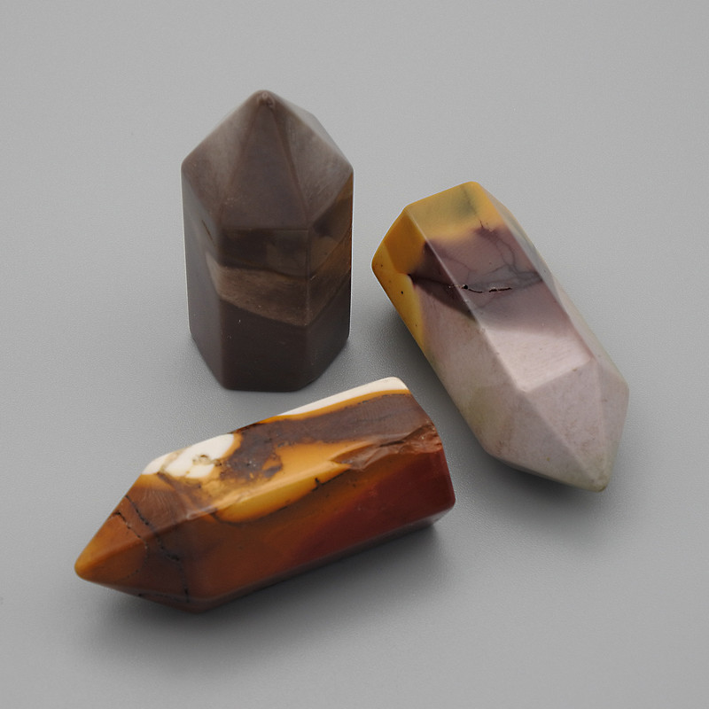 Souvenir Pencil Natural Stone Mookaite Jasper, Diameter 36x16mm (price per 1 pc.)