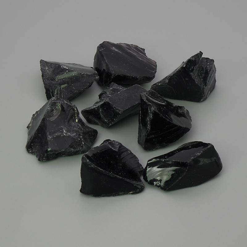 Natural Souvenir Stone Volcanic Obsidian Raw Stone ~ sizes 25x8-23x12-15mm (+-) (price per 100g)
