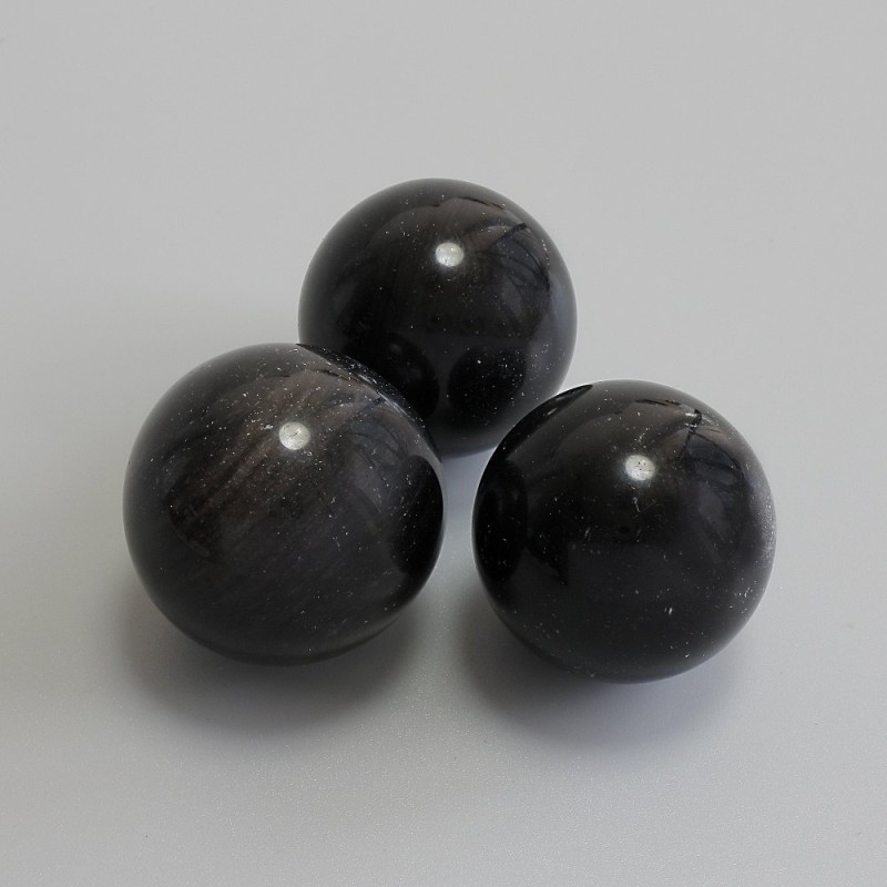 Souvenir sphere made of natural stone Silver Obsidian, diameter 30mm± weight from 30g
